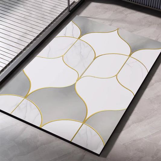 Diatomite Bathroom Carpet Foot Mat Quick Dry Bath Mats Non-Slip Shower Rug Toilet Pad Doormat Washable